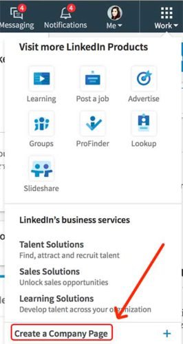 aprire pagina aziendale Linkedin