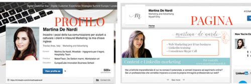 profilo e pagina LinkedIn
