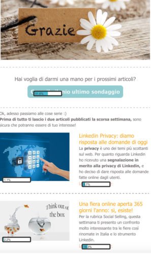 esempio di newsletter