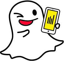 icona di snapchat fa l'occhiolino