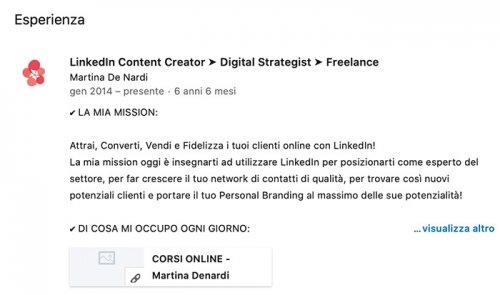 esperienza lavorativa